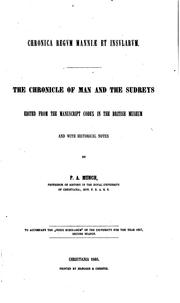 Cover of: The chronicle of Man and the Sudreys