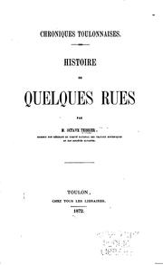Cover of: Chroniques toulonnaises by Octave Teissier