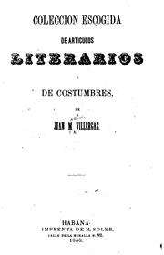 Cover of: Coleccion escogida de articulos literarios y de costumbres