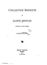 Cover of: Collected Sonnets of Lloyd Mifflin by Lloyd Mifflin