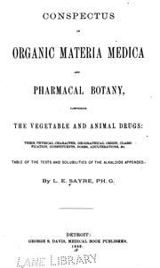 Cover of: Conspectus of organic materia medica and pharmacal botany