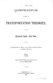 Cover of: Compendium of Transportation Theories: A Compilation of Essays Upon ...