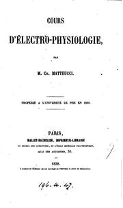 Cover of: Cours d' électro-physiologie [tr. by the author].