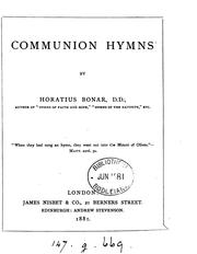 Communion hymns by Horatius Bonar