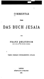 Commentar über das Buch Jesaia by Franz Julius Delitzsch