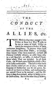 Cover of: The Conduct of the Allies, and of the Late Ministry, in Beginning and ... by Jonathan Swift