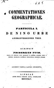 Cover of: Commentationes geographicae