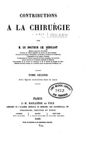 Cover of: Contributions à la chirurgie. v.2