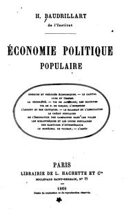 Cover of: Économie politique populaire by Henri Joseph Léon Baudrillart