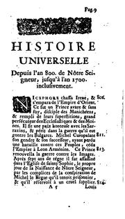 Cover of: Continuation de L'histoire universelle de Messire Jacques Benigne Bossuet Evêque de Meaux ... by Jacques Bénigne Bossuet