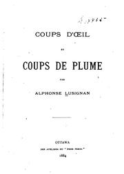 Cover of: Coups d'ocil et coups de plume