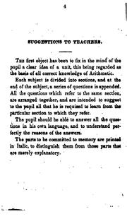 Cover of: The Common School Arithmetic: Prepared for the Use of Academies and Common Schools in the United ...