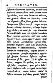 Cover of: Conspectus reipublicae literariae: sive Via ad historiam literariam iuuentuti studiosae aperta a ...