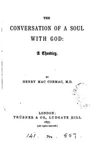 Cover of: The conversation of a soul with God