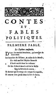 Cover of: Contes et fables tirez des entretiens politiques de Mr Le Noble