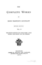 Cover of: The Complete Works of Henry Wadsworth Longfellow
