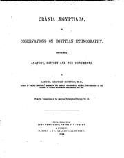 Cover of: Crania Ægyptiaca, Or, Observations on Egyptian Ethnography: Derived from Anatomy, History, and ...