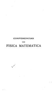 Cover of: Conferencias sobre física matemática by José Echegaray