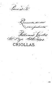 Cover of: Criollas: De casa