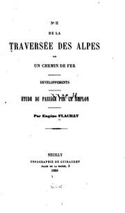 Cover of: De la traversée des Alpes par un chemin de fer