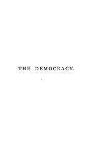 Cover of: The democracy, by Whyte Thorne