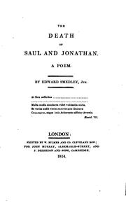 Cover of: The death of Saul and Jonathan, a poem