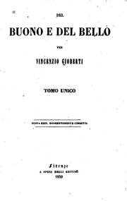 Cover of: Del buono e del bello