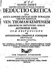 Cover of: Deductio critica qua juxta sanioris criticae leges moraliter certum redditur ...
