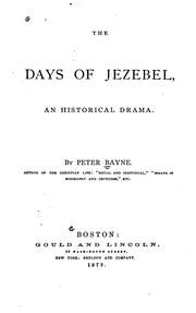Cover of: The Days of Jezebel: An Historical Drama