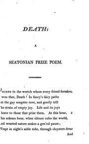 Cover of: Death: A Seatonian Prize Poem by Beilby Porteus