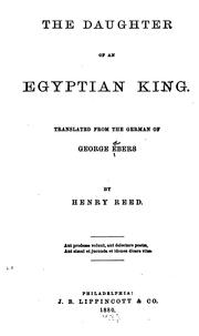 Cover of: The Daughter of an Egyptian King by Georg Ebers