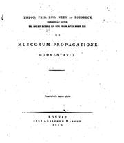 Cover of: De muscorum propagatione commentatio