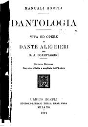 Cover of: Dantologia. Vita Ed Opere Di Dante by Giovanni Andrea Scartazzini