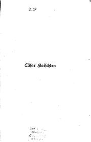Cover of: Cäsar Flaischlen: Beitrag zu einer Geschichte der neueren Literatur