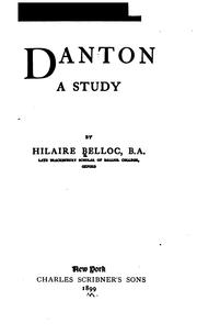 Cover of: Danton by Hilaire Belloc