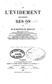 Cover of: De l'evidement sous-perioste des os