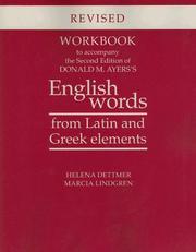 Cover of: Workbook to Accompany the Second Edition of Donald M. Ayers's English Words from Latin and Greek Elements