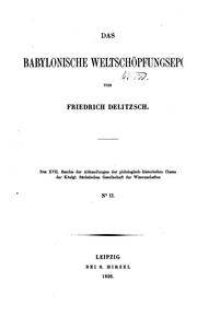 Cover of: Das babylonische Weltschöpfungsepos