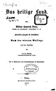 Cover of: Das heilige Land by William Hepworth Dixon