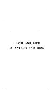 Cover of: Death and life in nations and men, 4 sermons by T. G. Bonney