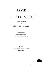 Cover of: Dante e i Pisani: studi storici