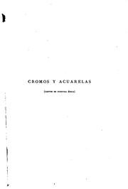 Cover of: Cromos y acuarelas: Cantos de nuestra época