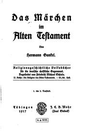 Cover of: Das Märchen im alten Testament by Hermann Gunkel
