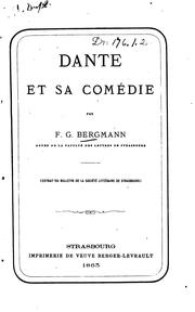 Cover of: Dante et sa Comédie