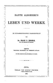 Cover of: Dante Alighieri's Leben und Werke