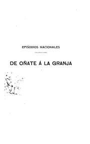 Cover of: De Oñate á la granja