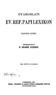 Cover of: Debreczeni lelkészi tár
