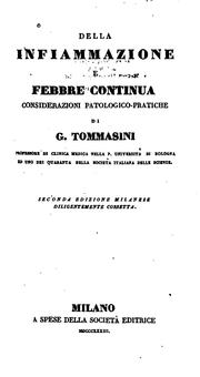 Cover of: Della infiammazione e febbre continua: considerazioni patologico-pratiche