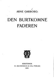 Cover of: Den burtkomne faderen.