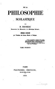 Cover of: De la philosophie scolastique, mémoire couronné